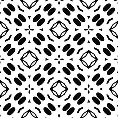 Fototapeta na wymiar Geometric vector pattern with triangular elements. Seamless abstract ornament for wallpapers and backgrounds. Black and white colors.