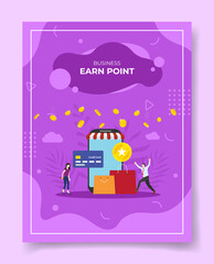 earn point reward concept for template of banners, flyer, books cover, magazine