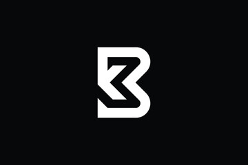 BK logo letter design on luxury background. KB logo monogram initials letter concept. BK icon logo design. KB elegant and Professional letter icon design on black background. B K BK KB - obrazy, fototapety, plakaty