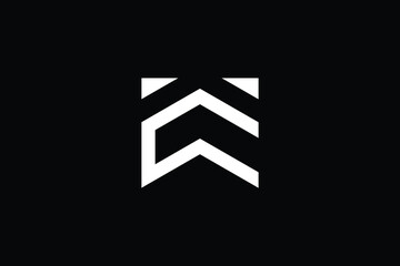 WC logo letter design on luxury background. CW logo monogram initials letter concept. WC icon logo design. CW elegant and Professional letter icon design on black background. W C CW WC