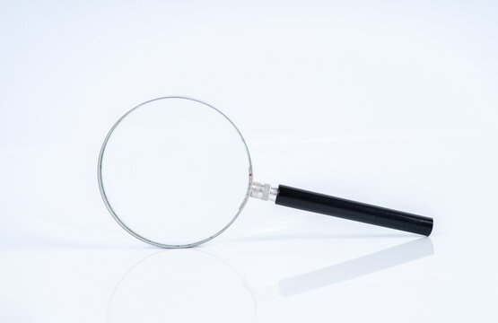Magnifier glass with white background