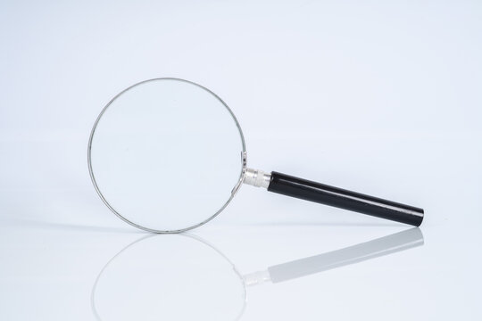 Magnifier glass with white background