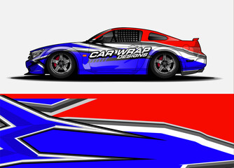 Car wrap graphic racing abstract strip and background for car wrap and vinyl sticker 
