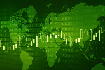 2d rendering Stock market online business concept. business Graph 
