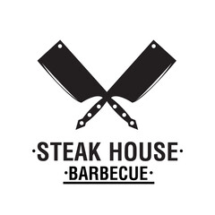 BBQ. Set of grill and barbecue restaurant logo, menu element, label and badge. Vector