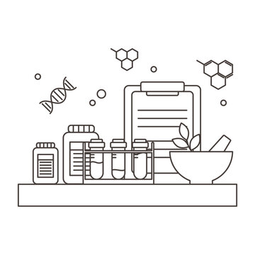 science lab equipment outline clip art preview