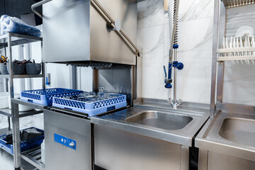 Kitchen appliances in professional kitchen in a restaurant