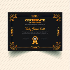 Professional unique certificate and diploma template