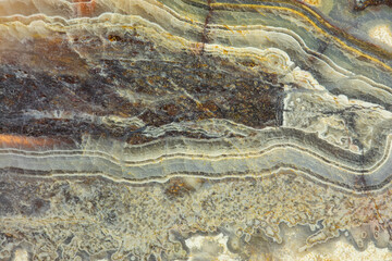 Beautiful  colorful pattern in slice of agate rock for background