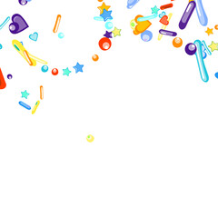 Sprinkles grainy. Cupcake donuts background.