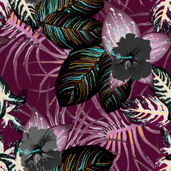Tropical Leaf. Modern Motif. Jungle Print. Summer