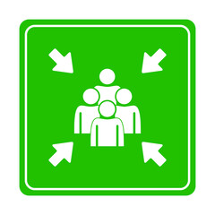 Muster Point sign on ehite background