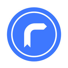 Turn left-right ahead sign	