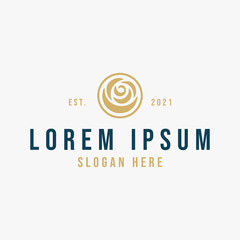 Rose logo design template premium