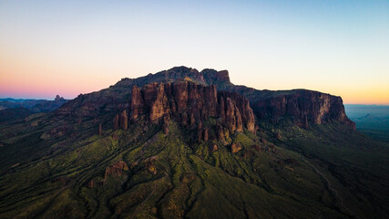 sunset over the mountains