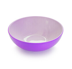 purple empty bowl isolated on white background