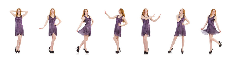 Emotional woman isolated on the white