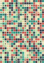 Abstract Geometric Pattern generative computational art illustration