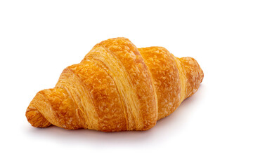 Butter croissant isolated on white background