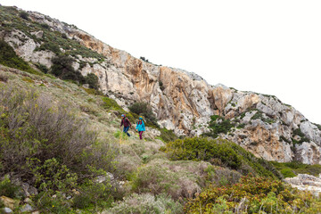 two girls on a hike