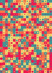 Fototapeta premium Abstract Geometric Pattern generative computational art illustration