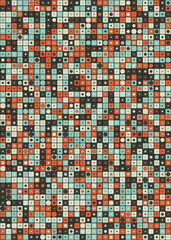 Fototapeta premium Abstract Geometric Pattern generative computational art illustration