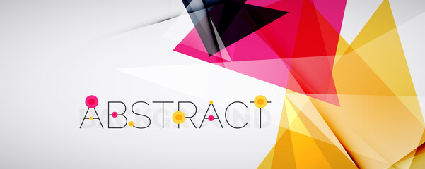 Geometric abstract background. Color triangle shapes. Vector illustration for covers, banners, flyers and posters and other designs