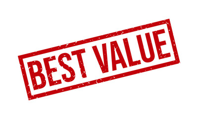 Best Value Rubber Stamp. Red Best Value Rubber Grunge Stamp Seal Vector Illustration