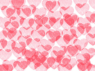 Fototapeta na wymiar Red colors hearts pattern on white background. The concept for love, greeting card, poster, valentine's day, anniversary, Space for your text...