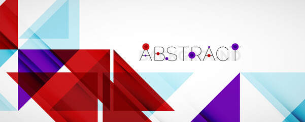 Set of vector triangle geometric backgrounds. Vector illustration for covers, banners, flyers and posters and other designs