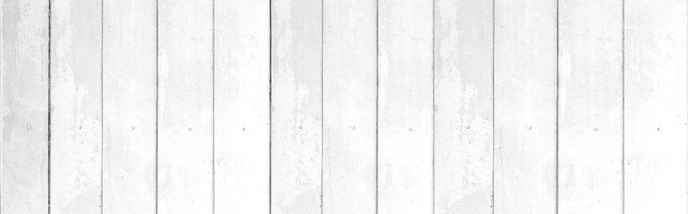 Panorama of Vintage wood plank white timber texture and seamless background