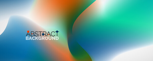 Fluid color gradient abstract background, trendy colorful wallpaper. Vector illustration for placards, brochures, posters, banners and covers