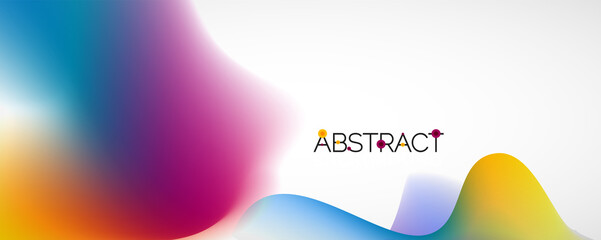 Fluid color gradient abstract background, trendy colorful wallpaper. Vector illustration for placards, brochures, posters, banners and covers