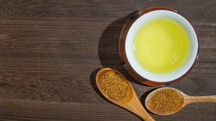 韃靼そば茶（日本の北海道産）、「ルチン」というポリフェノールが豊富な健康茶