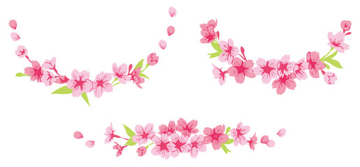 Fototapeta premium 桜イラスト素材