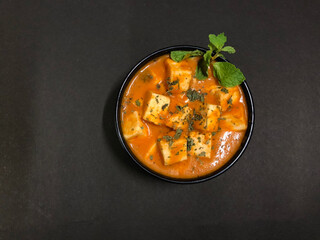 Spicy paneer butter masala gravy