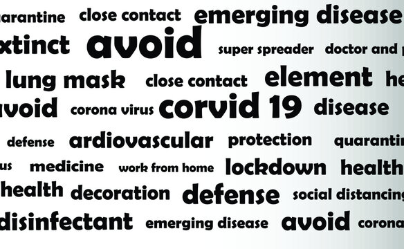 text or newspaper coronavirus image or COVID-19 for presentation or publicity.vector