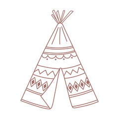 teepee ornamental boho and tribal hand drawn style © Stockgiu