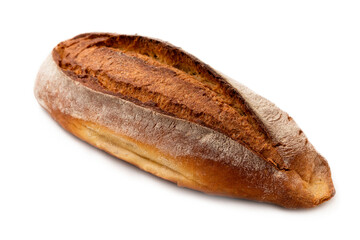 Sfilatino, pane fresco italiano isolato su fondo bianco