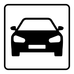 Obraz premium ntss4 NewTransportSignSquare ntss - Infrastruktur Symbol. - german - car icon. - pkw piktogramm / öffentlicher personenverkehr - public transport - car sharing - einfach / vorlage - square xxl g10167