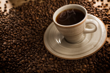 Café y granos de café