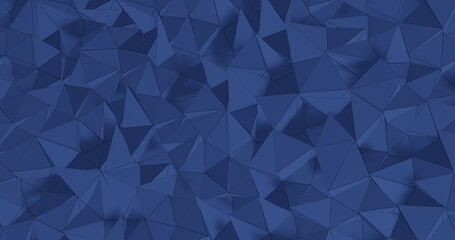 Blue triangular crystal abstract background. 3d illustration, 3d rendering