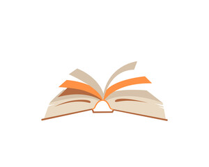 open brown orange book