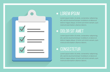 Infographic Template with Clipboard