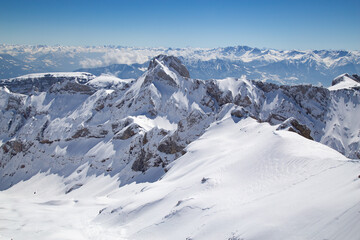 Winter in alps (mount Santis)