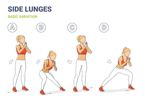 Standing side lunge hot sale