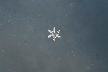 Closeup of snowflake