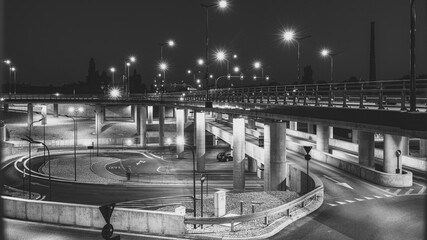 Naklejka premium bridge at night