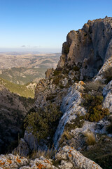 Fototapeta premium Pinsapar y Tajo Albercas in the Sierra de las Nieves national park in the municipality of Yunquera in Malaga. Spain