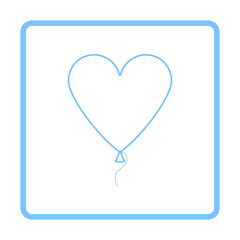 Obraz na płótnie Canvas Heart Shape Balloon Icon